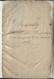 Dowody kasowe Pałacu Poznańskiego [...] hr. Działyńskich od dnia 20-go paźdz[iernika] 1866 r. - do 4 maja 1867