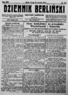Dziennik Berliński. 1922 R.26 nr274