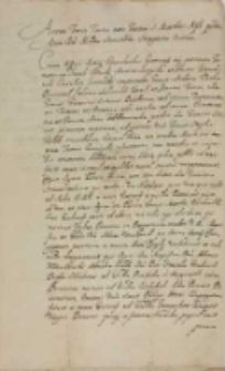 Ekstrakt z ksiąg radzieckich gostyńskich rekognicji Andrzeja Turkana, burmistrza Gostynia, Jana Lokiewicza, rajcy gostyńskiego, oraz mieszczanina Jana Frazera &ndash; opiekun&oacute;w prawnych dzieci pozostałych po zmarłym mieszczaninie gostyńskim Franciszku Sztuarcie i kurator&oacute;w jego majątku oraz egzekutor&oacute;w testamentu,a także wdowy po zmarłym Anny Fałdrowianki w sprawie sprzedażypewnych grunt&oacute;w w Gostyniu za sumę 800 tynf&oacute;w Adamowi Konarzewskiemu, kt&oacute;ry zakupił je dla przyszłej Kongregacji Oratorium św. Filipa Neri na Świętej G&oacute;rze jako uposażenie