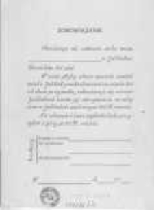 Zobowiązanie. Obowiązuję się zostawić c&oacute;rkę moją...