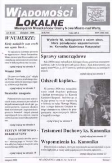 Wiadomości Lokalne 2008 R.8 Nr8(113)