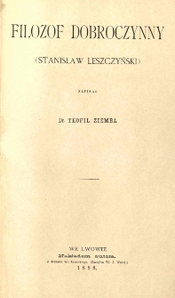Filozof dobroczynny (Stanisław Leszczyński)
