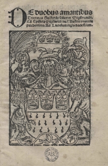 De duobus amantibus, sive De amore Guiscardi et Sigismundae