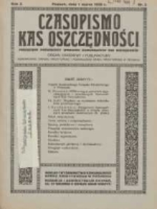 Czasopismo Kas Oszczędności: miesięcznik poświęcony sprawom Komunalnych Kas Oszczędności: organ urzędowy i publikacyjny Komunalnego Związku Kredytowego i Komunalnego Banku Kredytowego w Poznaniu 1930.03.01 R.5 Nr3