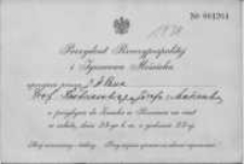 Zaproszenie na raut, wydany przez prezydenta R.P. Ignacego Mościckiego w Poznaniu