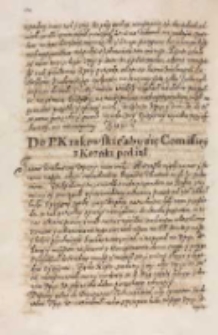 Do pana krakowskiego [Janusza Ostrogskiego] aby się commissiey z Kozaki podiął [1614]