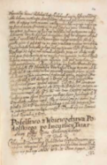 Poselstwo z woiewodztwa podolskiego po incursiey tatarskiey przez [...] Siekierzyńskiego do kr&oacute;la [Zygmunta III] [1615]