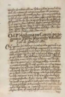 Od [...] hethmana coronnego [Stanisława Ż&oacute;łkiewskiego] po pogromie Thomsze woiewody wołoskiego list do krola [...] [Zygmunta III], Ż&oacute;łkiew 6.12.[1615]