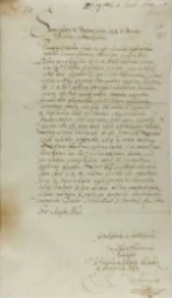 List Wilhelma księcia Kurlandii do kr&oacute;la Zygmunta III, Schrunder 11.01.1602