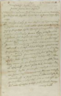 List Stanisława Tarnowskiego kasztelana sandomierskiego do kr&oacute;la Zygmunta III, 28.01.1602