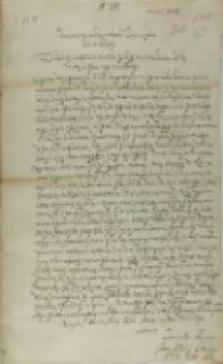 List Jana Firleia do kr&oacute;la Zygmunta III, Markusz&oacute;w 13.06.1602