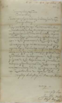 List Jana Firleya z Dąbrowicy podskarbiego koronnego do kr&oacute;la Zygmunta III, Lublin 12.09.1601
