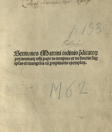 Sermones de tempore et de sanctis, cum Promptuario exemplorum