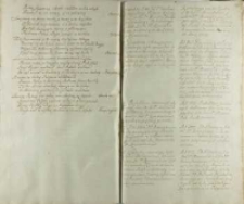 Zestawienie punkt&oacute;w marszałka konfederacji woj. podolskiego Wacława Rzewuskiego i rezolucji uchwalonej przez konfederat&oacute;w, Kamieniec Podolski 18.04.1734