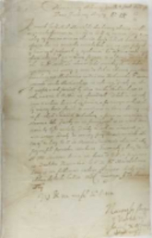 List Janusza X. Ostroroga do kr&oacute;la Zygmunta III, z Ostroga 12.01.1604