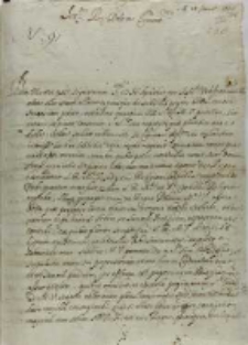 List kardynała de Torres do kr&oacute;la Zygmunta III, z Rzymu 28.01.1624