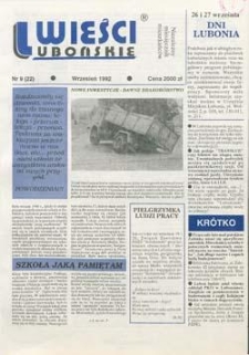 Wieści Lubońskie 1992.09 Nr9(22)