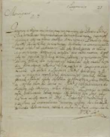 List Marcjana Dominika Wołłowicza marszałka wielkiego litewskiego