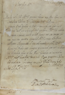 List kardynała Aldobrandiego do kr&oacute;la Zygmunta III, Ferrara 04.07.1598