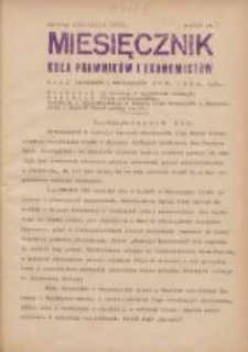 Miesięcznik Koła Prawnik&oacute;w i Ekonomist&oacute;w 1927 październik R.4 Z.1