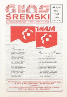 Głos Śremski 1985.05 R.1 Nr5(11)