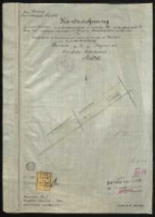 Kreis Schrimm, Gemeinde-bezirk Kurnik. Handzeichnung [...] eingetragenen Liegenschaften des Zamojski Wladislaus [...].