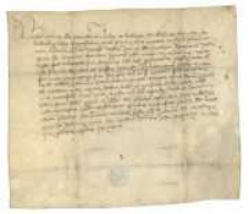 [Mikołaj z Prawiednik sędzia i Andrzej Leśc podsędek ziemi lubelskiej zaświadczają, że Jan z Mętowa dał wolny wrąb Piotrowi ze Śmiłowa].