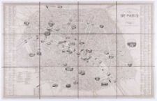Plan pittoresque de la ville de Paris. Grav&eacute; sur acier par B&eacute;nard.