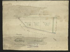 Mappa części odciętej koleją od folwarku Dachowy. Pomierzył [...] A. Kausz.