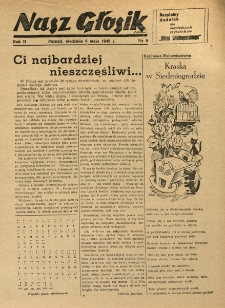 Nasz Głosik. Bezpłatny dodatek dla najmłodszych czytelnik&oacute;w "Głosu Wielkopolskiego". 1948.05.09 nr9