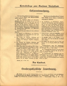 Extrabeilage zum Gnesener Kreisblatt