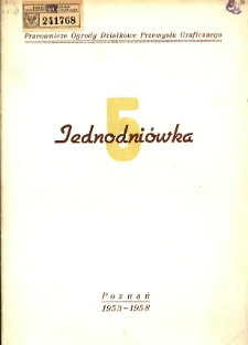 Jednodni&oacute;wka: 1953-1958