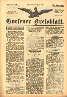 Gnesener Kreisblatt 1913.06.28 Jg.62 Nr52