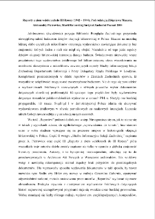 Raporty z ziem wcielonych do III Rzeszy (1942 &ndash; 1944), Pod redakcją Zbigniewa Mazura, Aleksandry Pietrowicz, Marii Rutowskiej Instytut Zachodni Poznań 2004