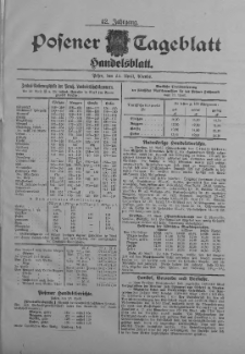 Posener Tageblatt. Handelsblatt 1903.04.23 Jg.42