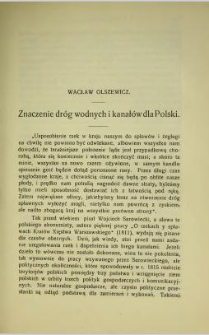 Znaczenie dr&oacute;g wodnych i kanał&oacute;w dla Polski