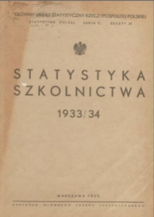 Statystyka Szkolnictwa 1933/34