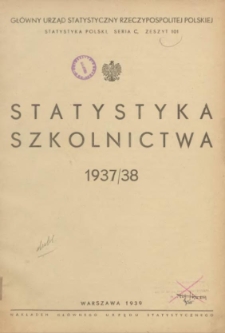 Statystyka Szkolnictwa 1937/38