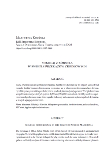 Mikołaj z K&oacute;rnika w świetle przekaz&oacute;w źr&oacute;dłowych. Pamiętnik Biblioteki K&oacute;rnickiej. Z.41