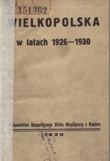 Wielkopolska w latach 1926-1930
