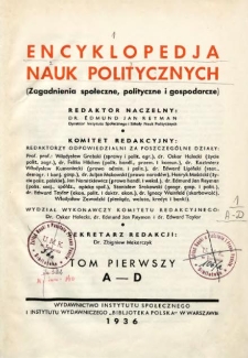 Encyklopedia nauk politycznych : (zagadnienia społeczne, polityczne i gospodarcze) T-4