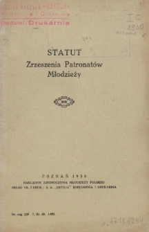 Statut Zrzeszenia Patronat&oacute;w Młodzieży