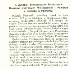 Związek Stowarzyszeń Plantator&oacute;w Burak&oacute;w Cukrowych Wielkopolski i Pomorza z siedzibą w Poznaniu