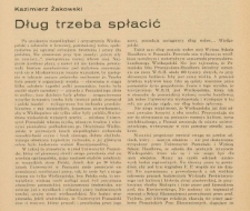 Dług trzeba spłacić