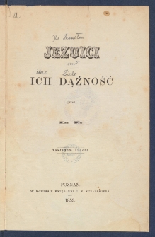 Jezuici i ich dążność.