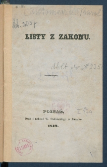 Listy z zakonu.