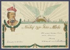 Telegram patriotyczny : Niechaj żyje Para Młoda [DZS 50 III]