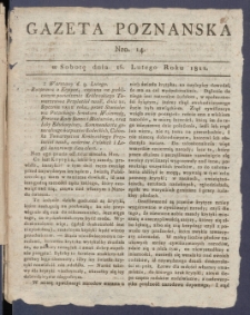 Gazeta Poznańska R. 1811, nr 14