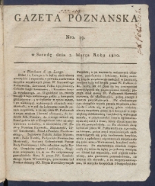 Gazeta Poznańska R. 1810, nr 19